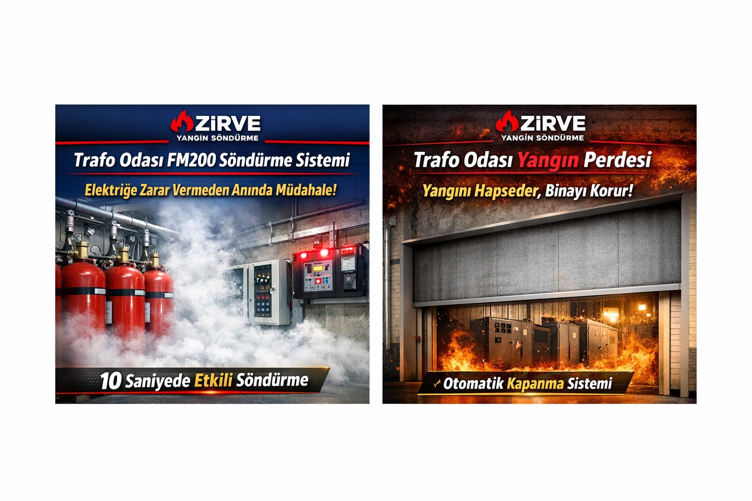 TRAFO ODASI FM200 VE YANGIN PERDES?